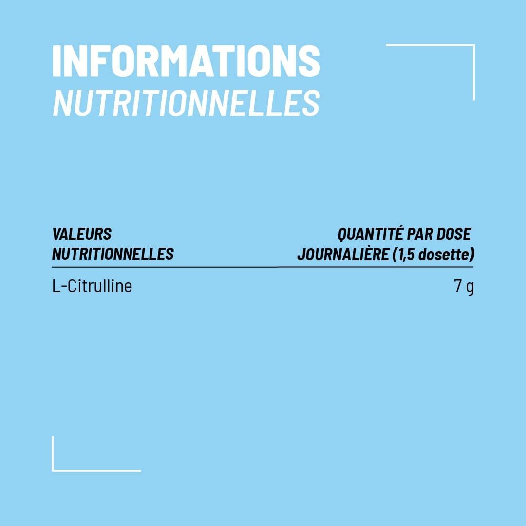 Nutripure | L-Citrulline BioKyowa® Végétale | Idéale pour la Congestion Musculaire pour l'Entraînement | Précurseur de l' Arginine | Sans Malate de Citrulline | 180 gélules(1 mois) | Made in France