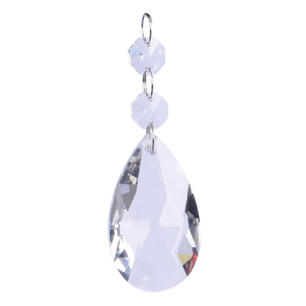 10 Piezas Cristal Prisma Lagrima Colgante Candelabro Colgante Vidrio Decorativo para Iluminación de Lámparas Manualidades Bodas Adecuado para