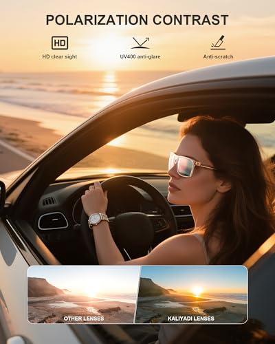 KALIYADI Polarized Sunglasses for Men and Women, Mens Sun Glasses with UV400 Protection for Driving Fishing Golf (3 Packs)4