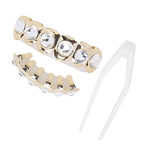 Hip Hop Dentes Falsos, Reutilizável Fácil de Usar Superior Inferior Bracelete Decoração para Festa p