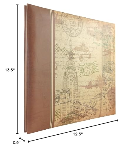 Image of MCS Expandable 10-Page Scrapbook Album with 12 x 12 Inch Pages, 13.5 x 12.5 Inch, Vintage Postmark