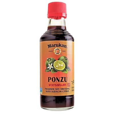 Marukan Ponzu Sudachi Soy Citrus Dressing (brown label), 12 Ounce Glass Bottle (Pack of 1)