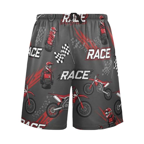 J JOYSAY Motorcycle Race Red Pajama Shorts Mens Lounge Sleep Shorts Super Soft Men Pajama Bottoms2