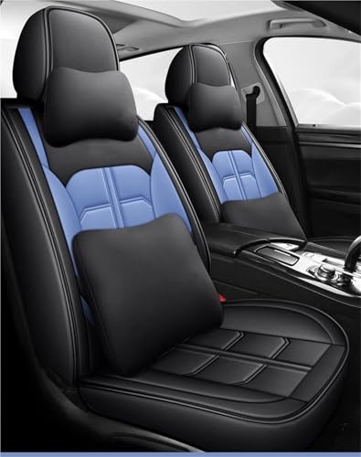 Housse de siège voiture en cuir bleu élégant pour Audi A3 A4 Q5 Q7 Avant