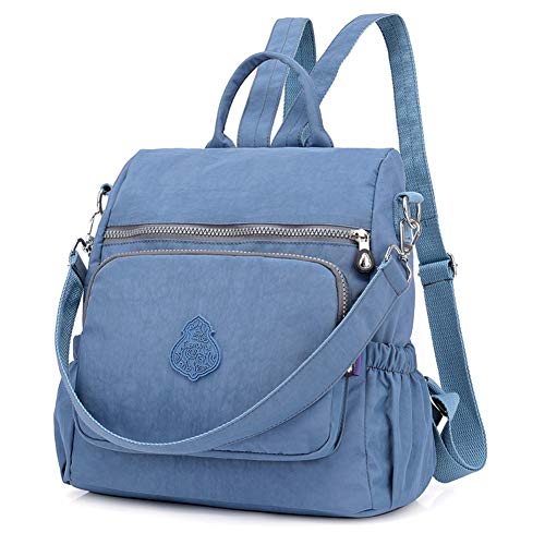 Image of MINTEGRA Women Shoulder Backpack Multi-Pocket Nylon Purse Large Capacity Waterproof Casual Daypack