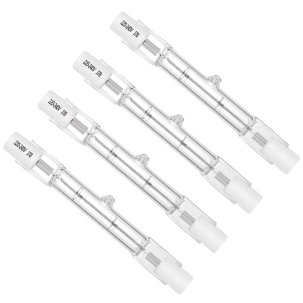 Royalux R7s Tungsten Linear Halogen Floodlight 120W (150W Equivalent) 2700K J78 Security Light Bulb 78mm Length Warm White Dimmable - 4 Pack