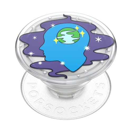 Image of PopSockets Adhesive Phone Grip, Holder- Open Minded | Secure Comfortable Hold, Anti-Drop, Kickstand, Plant, Moon, Star, Sun, Space