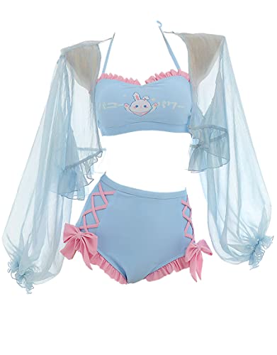Ensemble bikini Haikyuu avec cache-maillot ajustable contre les complexes