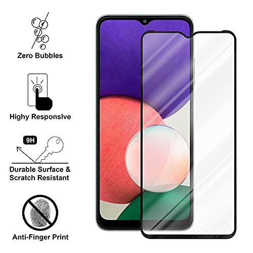 Image of HD Tempered Glass Screen Protector Compatible For Samsung Galaxy A22 4G, A32 4G With Edge To Edge Coverage And Easy Installation Kit