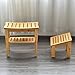 ToiletTree Products Bamboo Bench with Foot Stool - Shower Stool and Foot Stool for The Bathroom or Spa - Stylish Shower Chair for Bathroom Accessories