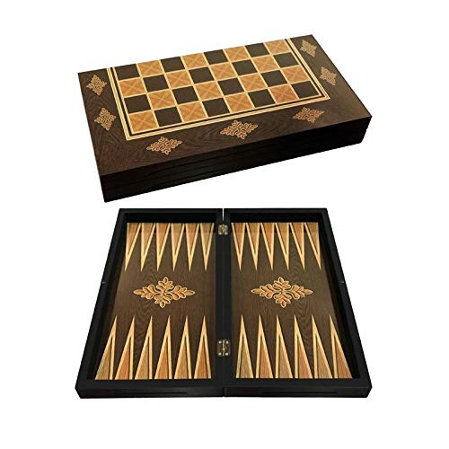 Staroyun - Backgammón de Nogal Envejecido, 25 x 49 x 7,5 cm Cover