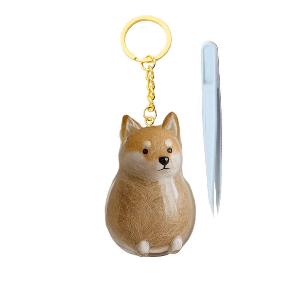 Awpland Dog Hair Collector, Portable Pet Hairs Storage Bottle with Keychain and Hair Pickup, Memorial Dog Hair Keepsake for Pet Owner