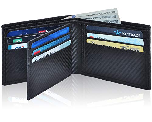 Smart Leather Mens Wallet Slim Design Front Pocket RFID Blocking Travel Wallet