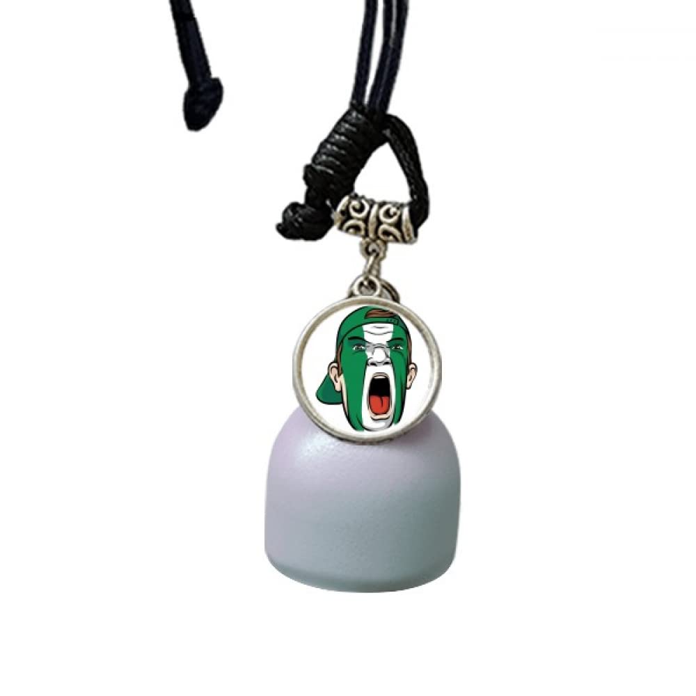 Maquillaje facial de Nigeria y colgante con campana de viento para retrovisor de coche