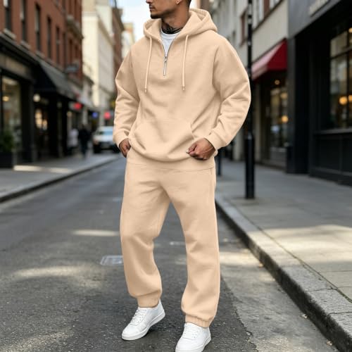Men Sweatsuits Sets 2 Piece Sets Oversized Lighweight Workout Jogging Suits - image 3