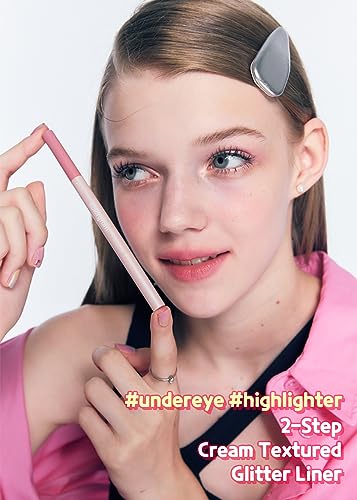 Colorgram Under Eye Highlighter Stick - 05 Berry | Shimmery Cream Type Brightening Under Eye Glitter Liner & Pencil Crayon For Eye Bags, Crease Proof, Smudgeproof, Long Lasting Highlighter Stick, Daily Makeup, Sparkling Inner Corner Highlighter 0.2G #TOP1