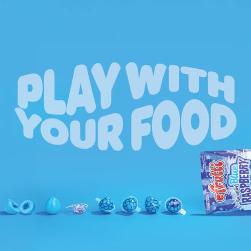 efrutti Burstin' Blue Raspberry Caramelo Gummi 2.6 oz miniatura 5