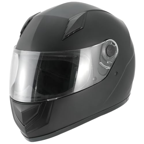 Image of Favoto Full Face Motorcycle Helmet DOT Approved for Men Women, Black, L