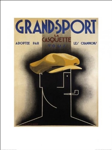 La Casquette Grand Sport affiche vintage poster chambre grand format