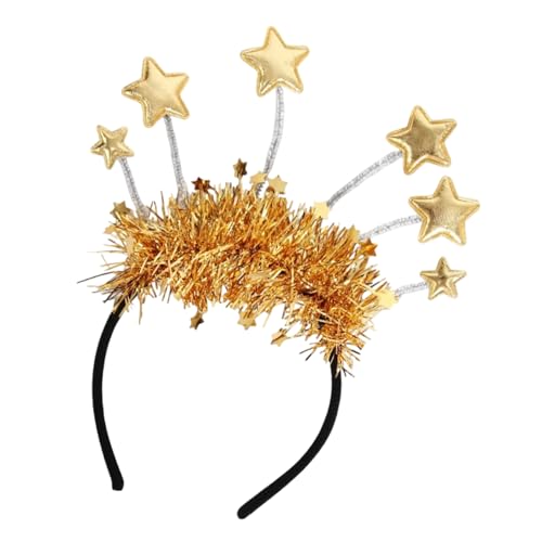 Kanoauo Accesorios para el Pelo de Año Nuevo,2026 Tocado con Estrellas | Diademas Doradas Para El Cabello,Adultos Mujeres Niñas Fiestas Disfraces Nochevieja Navidad Sesiones de Fotos y Oficina