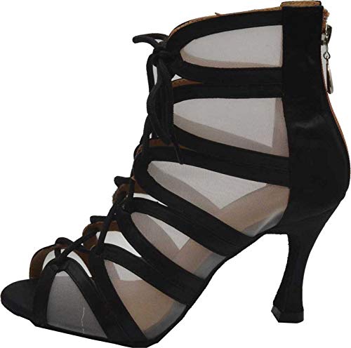 Bottes de danse latine pour femme à talon doux et semelle en caoutchouc souple