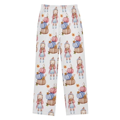 Boys' Pants Halloween Pumpkins Maple Leaf Long Bottoms Jogger Pants Elastic Waist Trousers with Pockets S-XL - Main Image