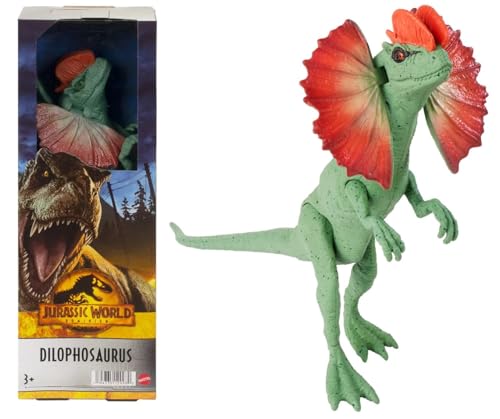 Dilophosaurus Jurassic World Dominion : figurine solide qui résiste aux jeux intenses des enfants