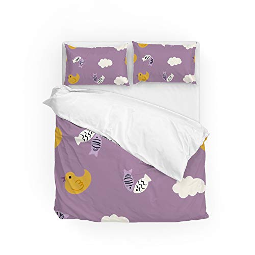 Housse de couette polyester infroissable et facile à laver 3 pcs - 2