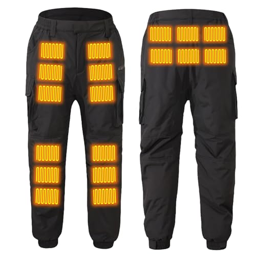 Women's Mens Heated Pants USB Electric Rechargeable Heating Pant Winter Fleece Insulated Active Sweatpants for Jogger