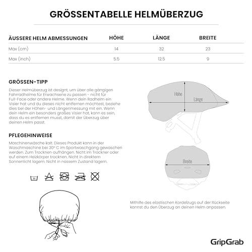 Fahrradhelm Regenschutz Gripgrab Regenüberzug für Radsport