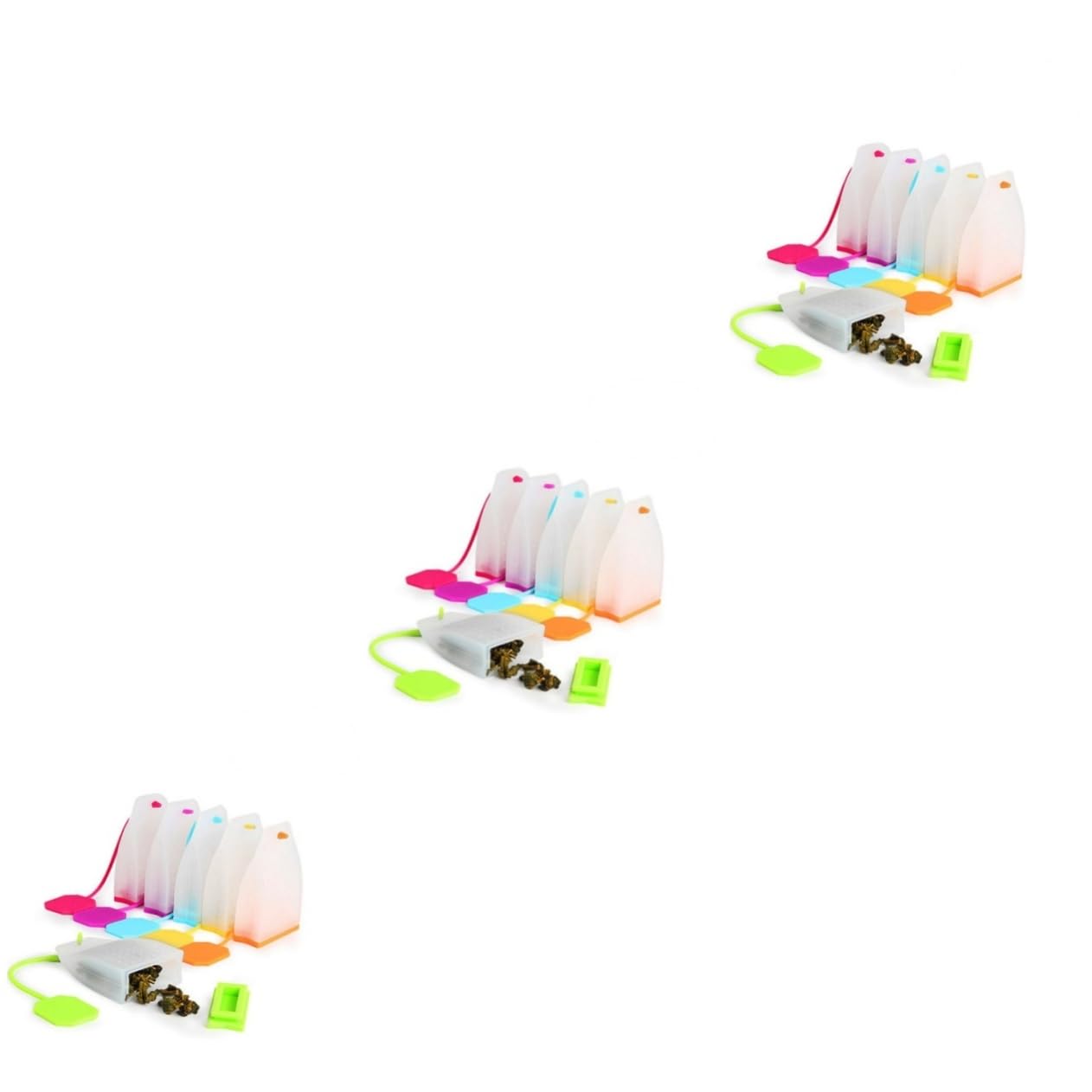 PRETYZOOM 18piezas Filtros De Té De Silicona Reutilizables Infusor De Té Práctico Para Tazas Teteras y Mugs Fácil De Limpiar y Usar Color Aleatorio