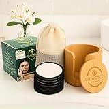 GlowCycle Eco-Luxury Ultra-Soft Reusable Makeup Remover Pads (20 Pack) – Bamboo Cotton Rounds with Storage Box & Laundry Bag – Washable & Gentle for Sensitive Skin
