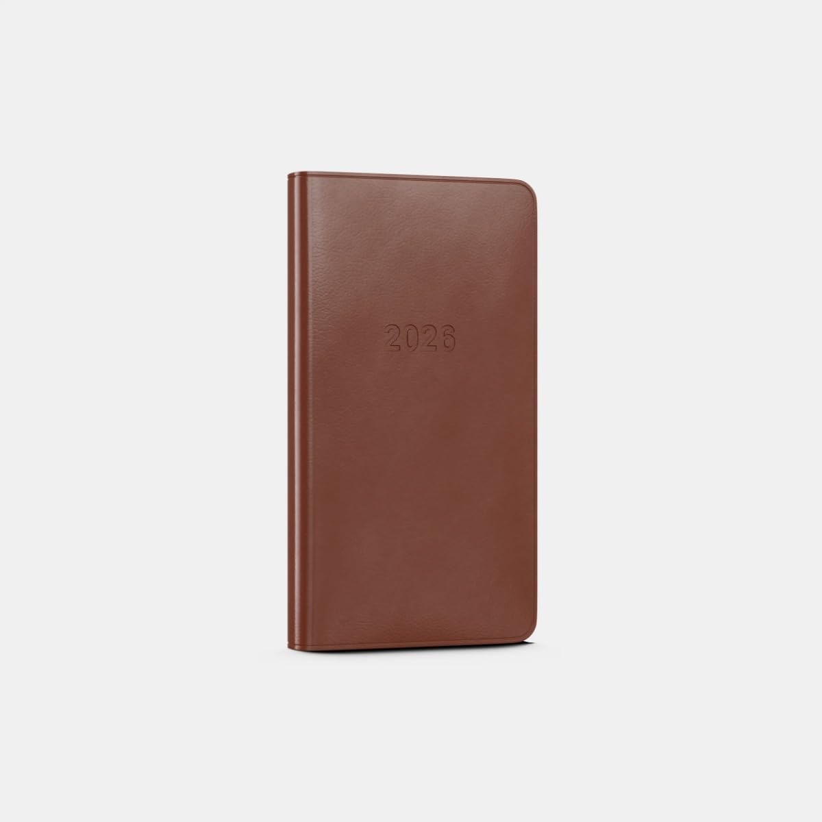 Harbor Personalized Pocket Weekly Monthly Planner 2026 - Custom, Calendar Planner and Notebook, Durable Faux Leather, 192 Pages, Softcover & Book Bound - Cambridge Cognac - 6 x 3.25 "