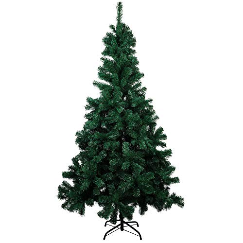 TOLEAD Árbol de Navidad artificial de 180 cm con soporte plegable de...