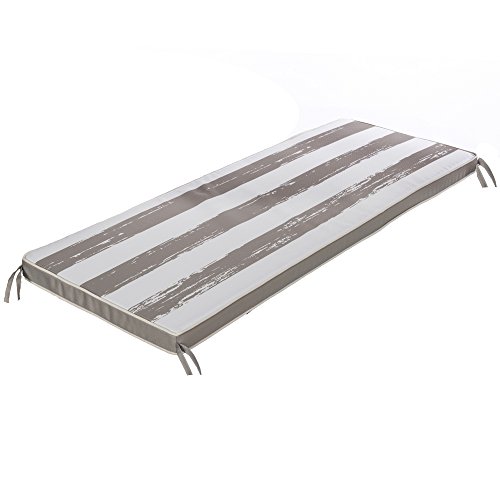 Cojín de Banco Gris de poliéster Impermeable Moderno para jardín de 40...
