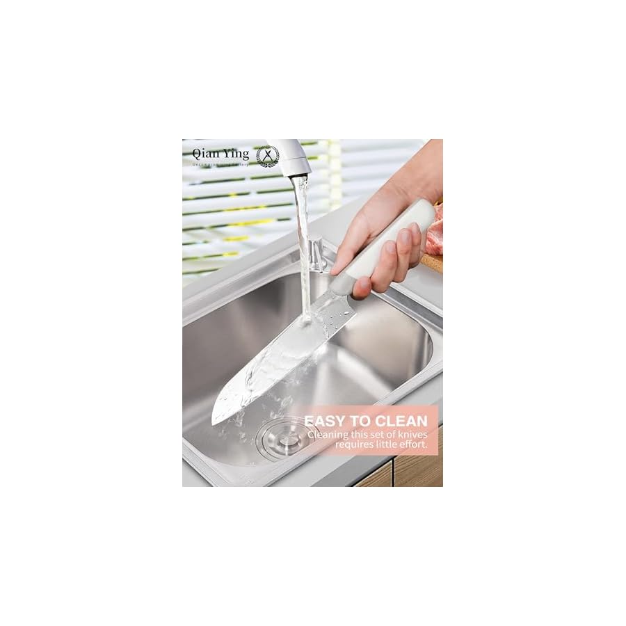 15-Pieces-Knife-Set-with-Block-High-Carbon-Stainless-Steel-Sharp-Blade-Kitchen-Block-Knife-Set-Forged-Cutlery-White 15 Pieces Knife Set with Block: High Carbon Stainless Steel Sharp Blade Kitchen Block Knife Set, Forged, Cutlery, White