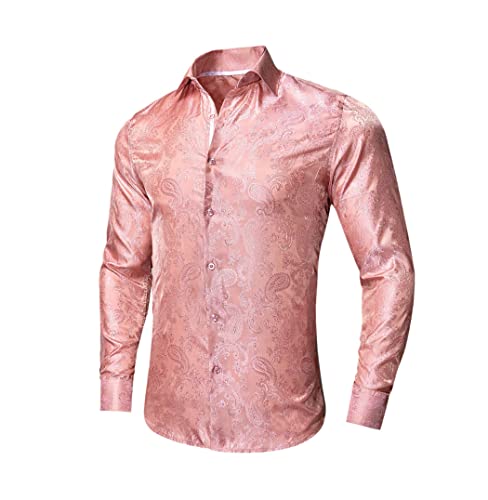 Chemise en soie pour homme manches longues Cy-1034 le cadeau chic idéal en taille XL