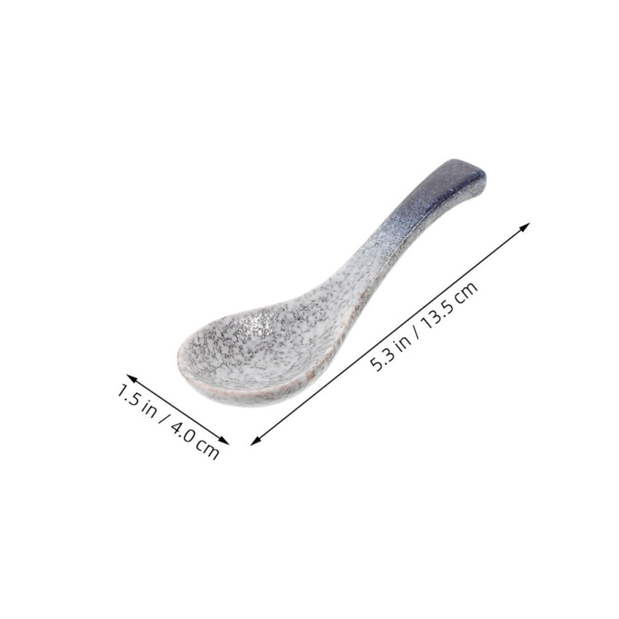 Cabilock 2Pcs Japanese Style Retro Ceramic Soup Spoons Vintage Porcelain Ladles for Rice Ramen Tea Portions Easy to Clean Comfortable Grip for Traditional Dining