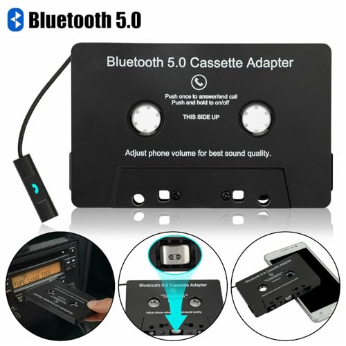 Adaptateur cassette Bluetooth 5.0 avec micro pour autoradio