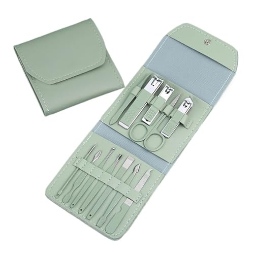 MQPALZKD Matcha cortaúñas Verde, cortaúñas for Cejas, Juego de manicura, cortaúñas, decoración, Juego de uñas, Bolsa Plegable, Juego de manicura