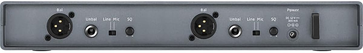 Rear panel of the Sennheiser XSW 1 Dual receiver