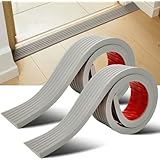 Blulu 敷居スロープ2個 戸口用 粘着ゴムランプ ドア用ゴム製ドア敷居ランプ 車椅子ベビーカー スクーター 減速ランプ用 (グレー、長さ39インチ x 幅2.76インチ)