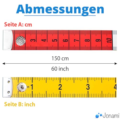 Maßband Schneider Nähen Rollmaßband flexibel Zentimeter Zoll doppelseitig cm inch Körpermaßband Metermaß – 150 cm