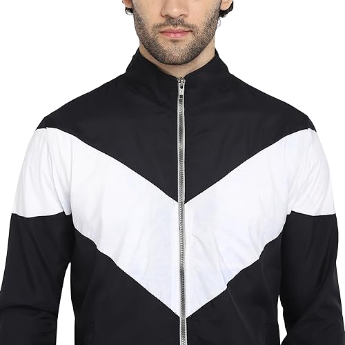 Image of YUUKI MEN MENS NSP CHEV TS 1 Track Suit, BLACK /WHITE, M