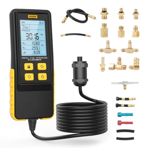 AUTOOL Fuel Pressure Gauge Digital Fuel Pressure Tester Kit 0-426PSI Petrol