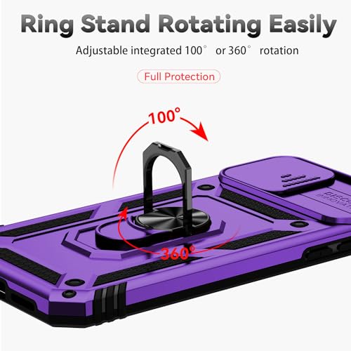 Coque iPhone XR rigide antichoc protection ecran HD et anneau support voiture aimant - 4