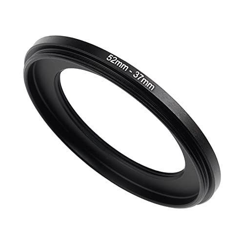 Image of 52mm to 37mm Step-Down Ring Filter Adapter,for All Brands UV ND CPL, Metal Ring Step-Down Rings Adapter Filter (52mm-37mm)