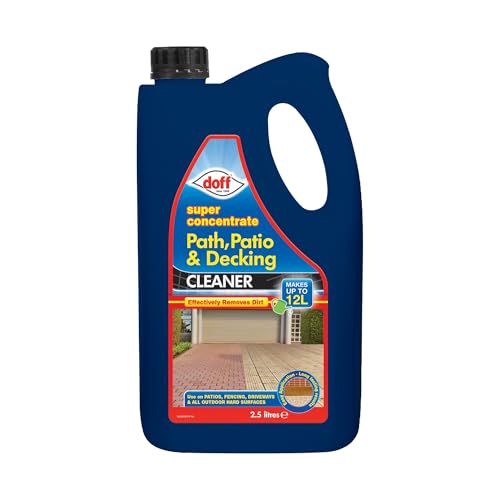 Doff Super Concentrate Path, Patio and Decking Cleaner – 2.5 Litres Concentrate – Multi-Surface Cleaner Garden & Driveways – Powerful Disinfectant & Algae Remover
