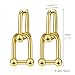 BG&WLing 18K Gold Plated Paperclip Earrings for Women, Chain Link Earring Stainless Steel Double Hoop Dangle Earrings Trendy Jewelry Gift for Her (Gold)