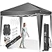 KESSER® Pavillon Faltpavillon 3x3m | Pop-Up Gartenpavillon Höhenverstellbar Stabil Wasserdicht Winterfest | Partyzelt Festzelt UV-Schutz 50+ inkl. Tasche mit Rollen & Bodenanker | Anthrazit